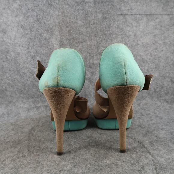 Just Fabulous Shoes Womens 7 Stiletto Pumps Platform Buckle Ankle Strap Open Toe - Picture 5 of 14